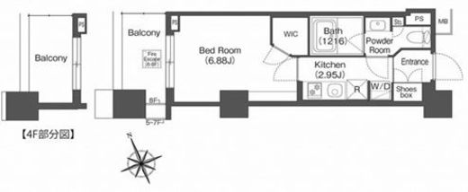 コンフォリア西荻窪　811号室　間取り