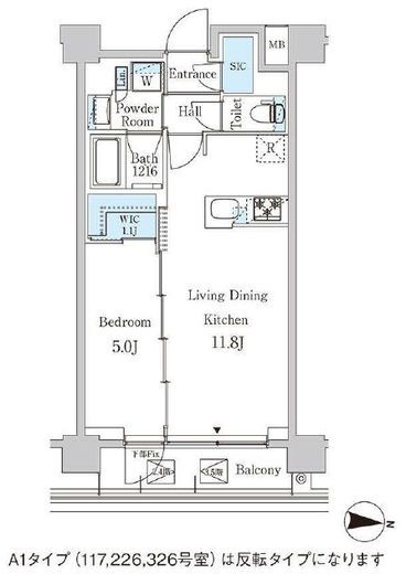 ジオエント中野弥生町　301号室　間取り