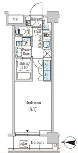 ジオエント中野弥生町　509号室　間取り