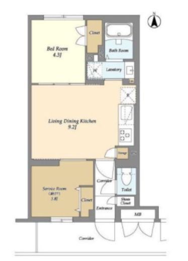 ラクラス中野南台　111号室　間取り