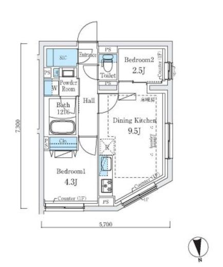 ラクラス中野南台　113号室　間取り