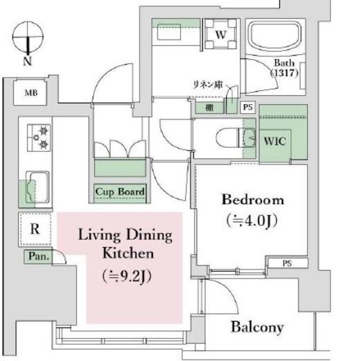 ローレルアイ東中野　1102号室　間取り