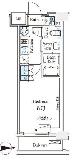ウエリスアーバン中野坂上　103号室　間取り