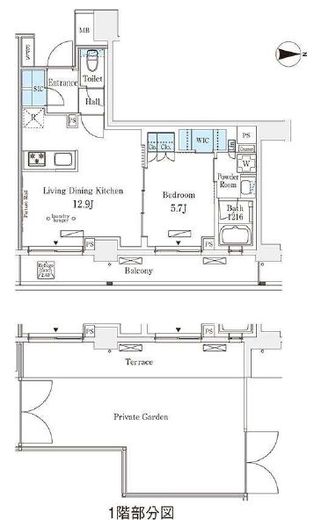 ウエリスアーバン中野坂上　201号室　間取り