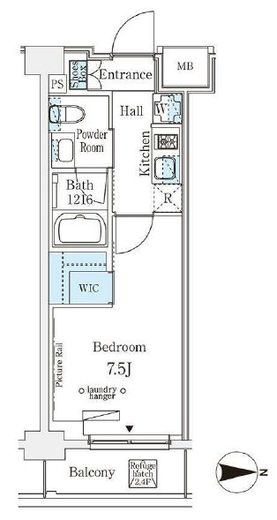 ウエリスアーバン中野坂上　204号室　間取り