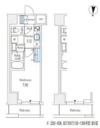 ラティエラ練馬　1106号室　間取り