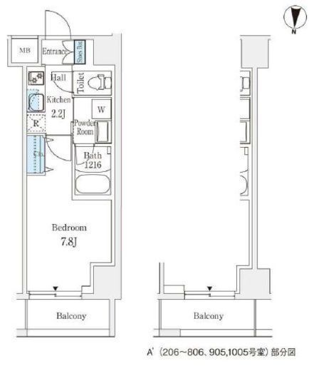 ラティエラ練馬　1207号室　間取り