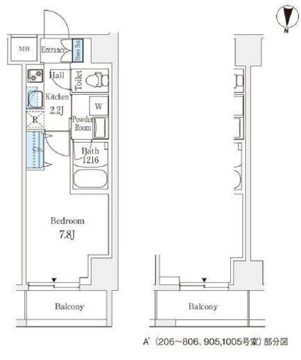 ラティエラ練馬　606号室　間取り
