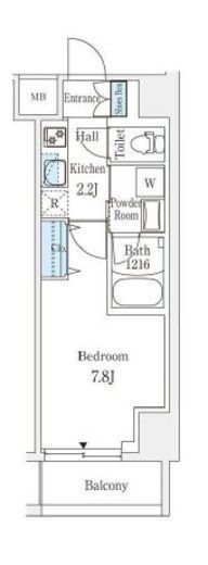 ラティエラ練馬　810号室　間取り