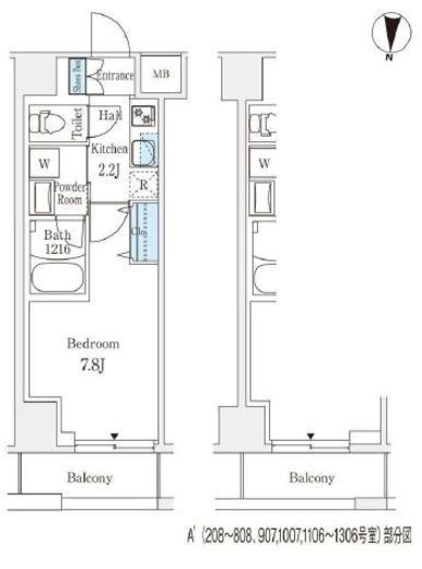 ラティエラ練馬　705号室　間取り