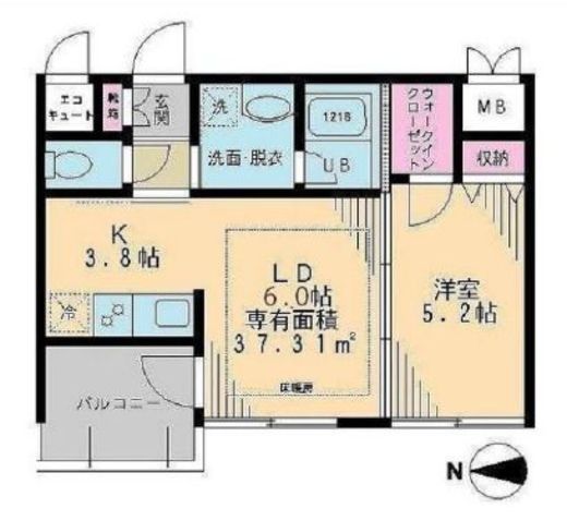 イーストポイント中野　404号室　間取り
