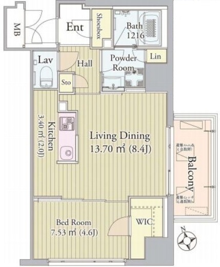 グロリアス西荻窪　605号室　間取り