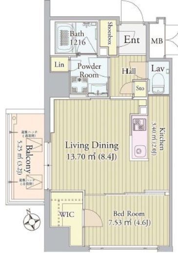 グロリアス西荻窪　803号室　間取り