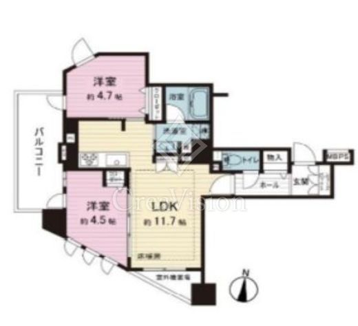 ライオンズ東中野　402号室　間取り