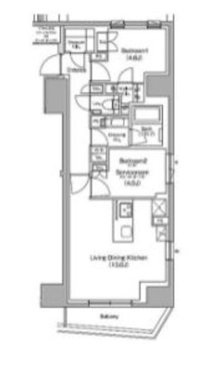 ザ・パークハビオ中野新橋　1401号室　間取り