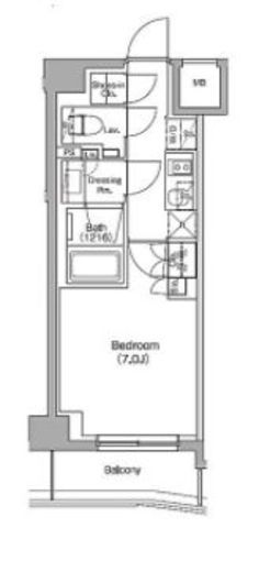 ザ・パークハビオ中野新橋　506号室　間取り