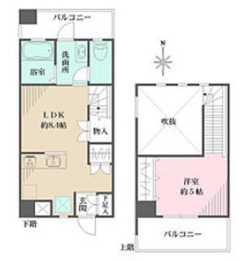 アビオン中野坂上　A255号室　間取り