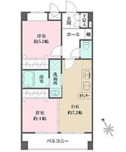 アビオン中野坂上　B373号室　間取り