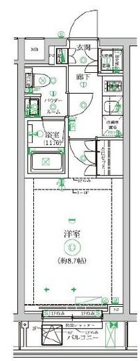 セジョリ中野新橋レジデンス　202号室　間取り