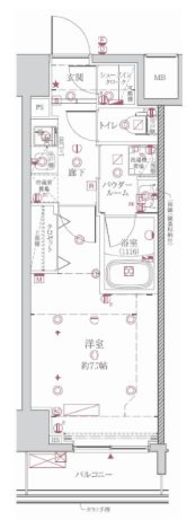 クレイシアIDZ中野アーバンスクエア　702号室　間取り