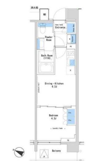 ルフォンプログレ中野富士見町ザ・レジデンス　206号室　間取り