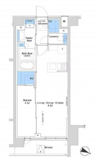 ルフォンプログレ中野富士見町ザ・レジデンス　412号室　間取り