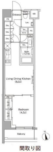 ザ・パークハビオ高円寺レジデンス　613号室　間取り