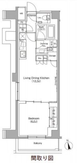 ザ・パークハビオ高円寺レジデンス　711号室　間取り