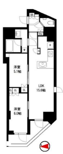オープンレジデンシア中野ステーションサイド　1403号室　間取り
