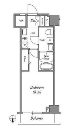 ジェノヴィア東中野スカイガーデン　303号室　間取り