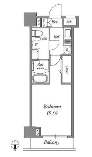 ジェノヴィア東中野スカイガーデン　502号室　間取り