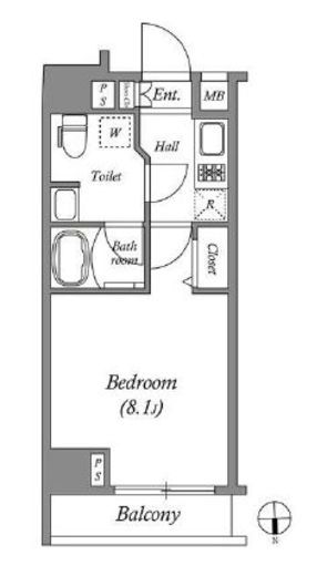 ジェノヴィア東中野スカイガーデン　506号室　間取り