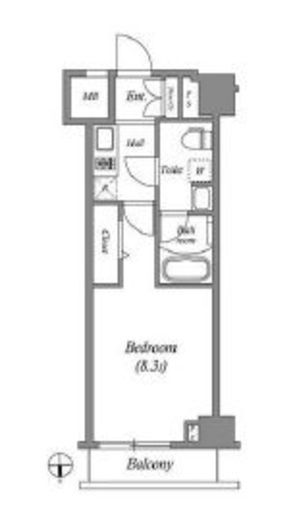 ジェノヴィア東中野スカイガーデン　703号室　間取り