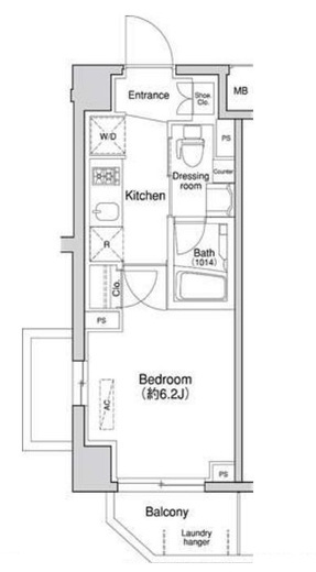プライマル方南町　413号室　間取り
