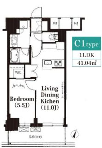 フレンシア高円寺北　502号室　間取り