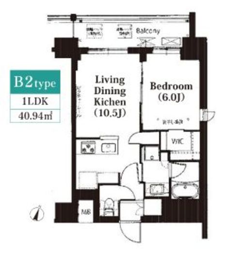 フレンシア高円寺北　609号室　間取り