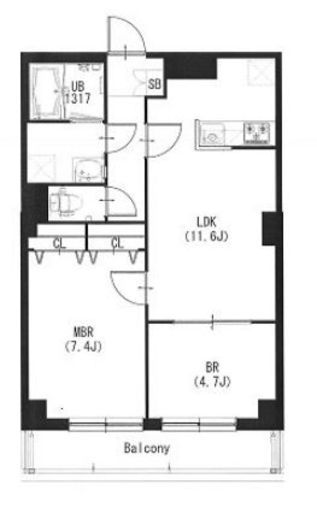 エスティメゾン高円寺　205号室　間取り