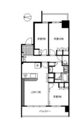 グランドメゾン江古田の杜　1203号室　間取り
