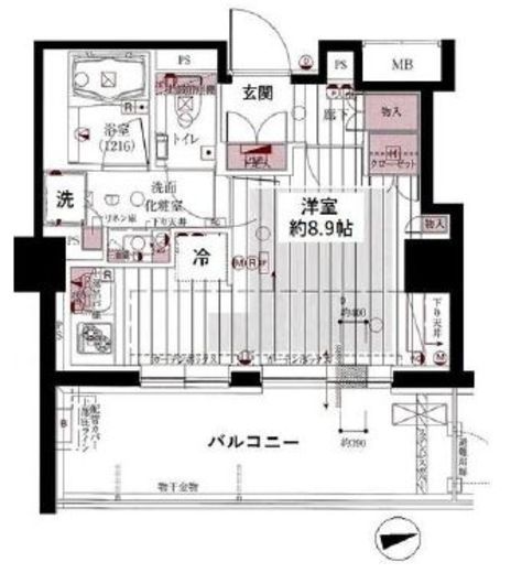 パークハウス中野アーバンス　605号室　間取り