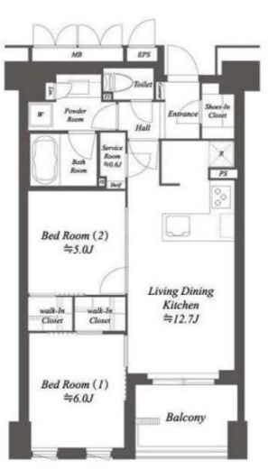 プライマル練馬豊島園　202号室　間取り