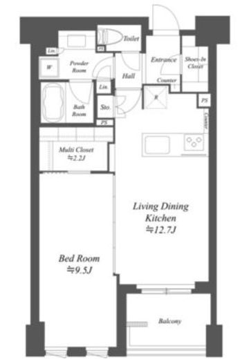 プライマル練馬豊島園　411号室　間取り