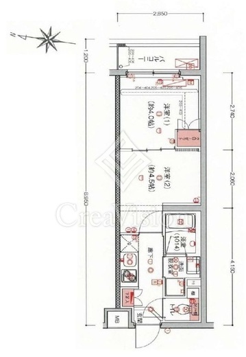 ハーモニーレジデンス中野本町パークサイド　303号室　間取り
