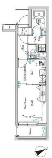 ラフィスタ方南町　201号室　間取り