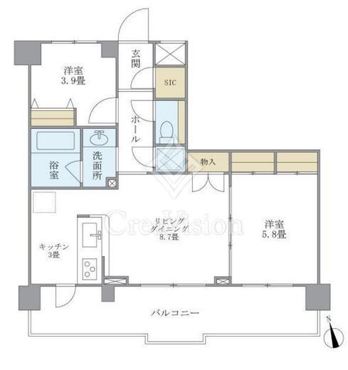 プレミアコンフォート西荻窪　312号室　間取り