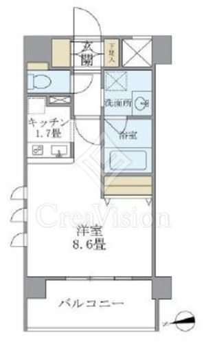 プレミアコンフォート西荻窪　322号室　間取り