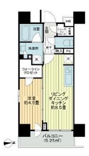 ライオンズミレス新中野　601号室　間取り