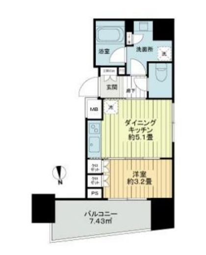ライオンズミレス新中野　704号室　間取り