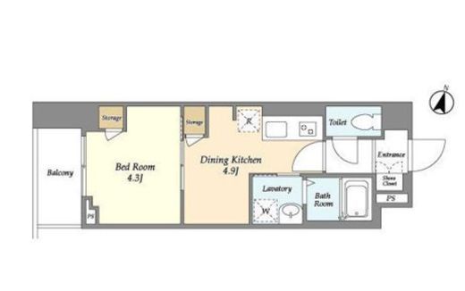 クラシー中野弥生町　203号室　間取り