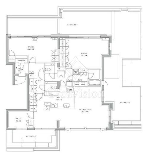 パークシティ浜田山　D601号室　間取り