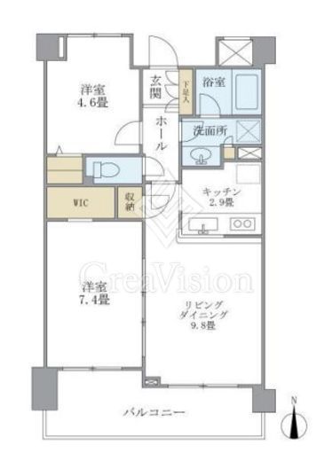 プレミアコンフォート高井戸　407号室　間取り